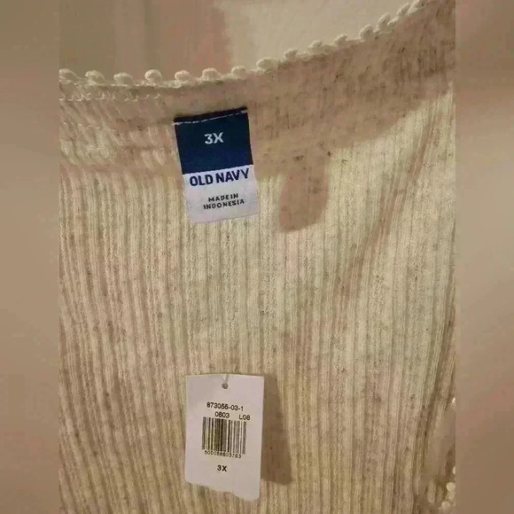 Old Navy Square crocheted Neck Tunic Top Oatmeal Size 3X - Picture 2 of 3